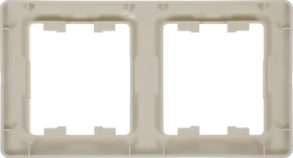 Рамка Schneider Electric Glossa GSL000206 накладная 2x вертикальный монтаж пластик бежевый фото 3