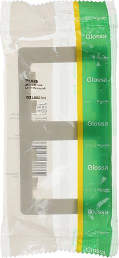Рамка Schneider Electric Glossa GSL000206 накладная 2x вертикальный монтаж пластик бежевый фото 4