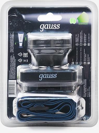 Фонарь налобный Gauss GFL401 черный 5Вт лам.:светодиод. (GF401) фото 5