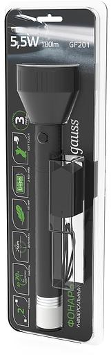 Фонарь ручной Gauss GFL201 черный 5.5Вт лам.:светодиод. (GF201) фото 2