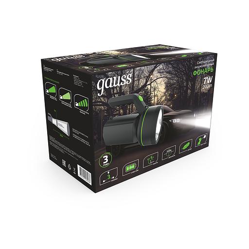 Прожектор Gauss GFL601 черный 7Вт лам.:светодиод. (GF601) фото 3
