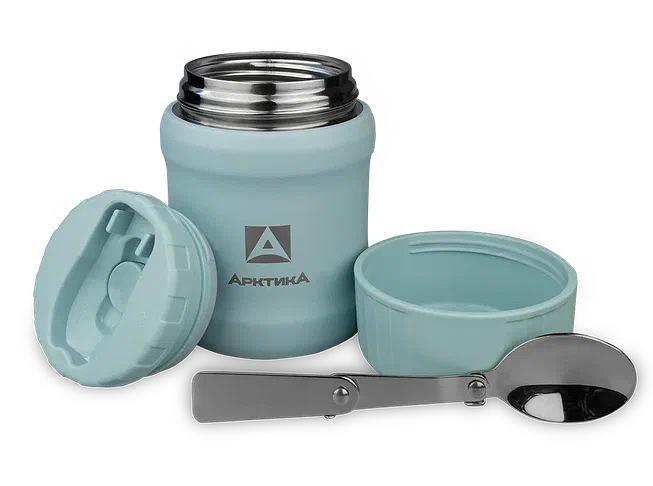 Термос для еды Арктика 311-500 0.5л. голубой картонная коробка (311-500/BLUE) фото 2