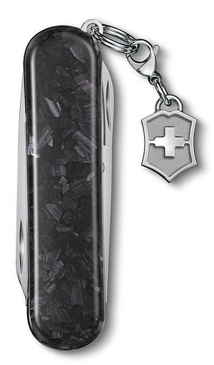 Нож перочинный Victorinox Classic Brilliant Carbon (0.6221.90) 58мм 5функц. черный/серебристый подар.коробка фото 2