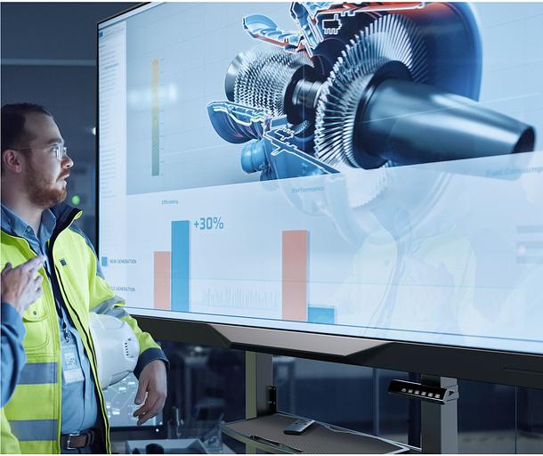 Стойка для телевизора Onkron TS1991 eLift черный 50"-100" макс.120кг напольный наклон фото 8