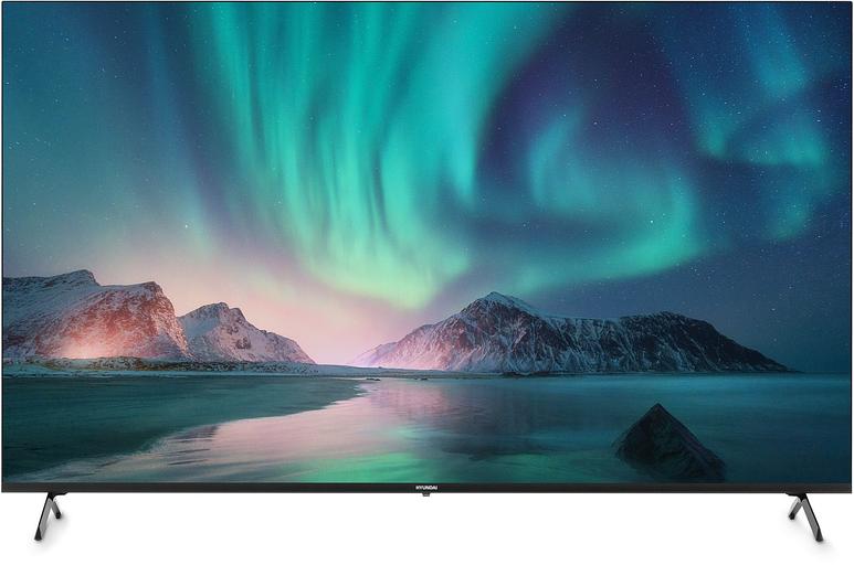 Телевизор LED Hyundai 65" H-LED65BU7006 Android TV Frameless Metal черный/серебристый 4K Ultra HD 60Hz DVB-T DVB-T2 DVB-C DVB-S DVB-S2 USB WiFi Smart TV фото 1
