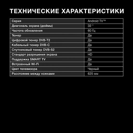 Телевизор LED Hyundai 32" H-LED32BS5002 Android TV Frameless черный HD 60Hz DVB-T2 DVB-C DVB-S DVB-S2 USB WiFi Smart TV фото 7
