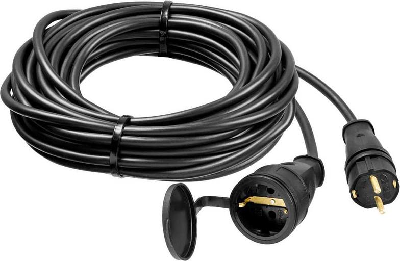 Удлинитель силовой Stayer 55026-10 3x1.5кв.мм 1розет. 10м КГ без катушки черный фото 1