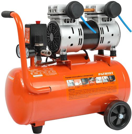 Компрессор поршневой Patriot WO 24-260S безмасляный 260л/мин 24л 1500Вт оранжевый фото 3