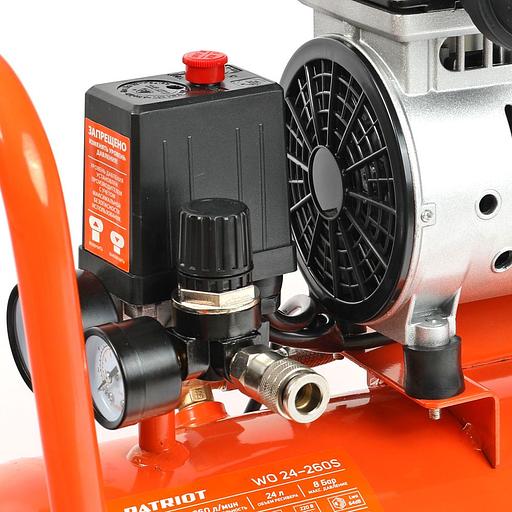 Компрессор поршневой Patriot WO 24-260S безмасляный 260л/мин 24л 1500Вт оранжевый фото 10