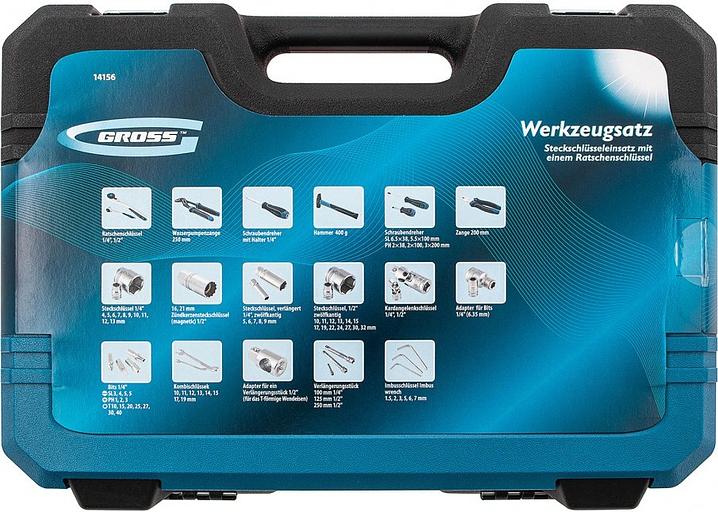 Набор инструментов Gross 14156 76 предметов (жесткий кейс) фото 7