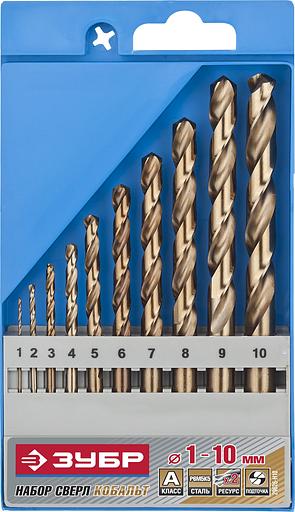 Набор сверл Зубр КОБАЛЬТ (29626-H10_Z01) по металлу (10пред.) для дрелей фото 1