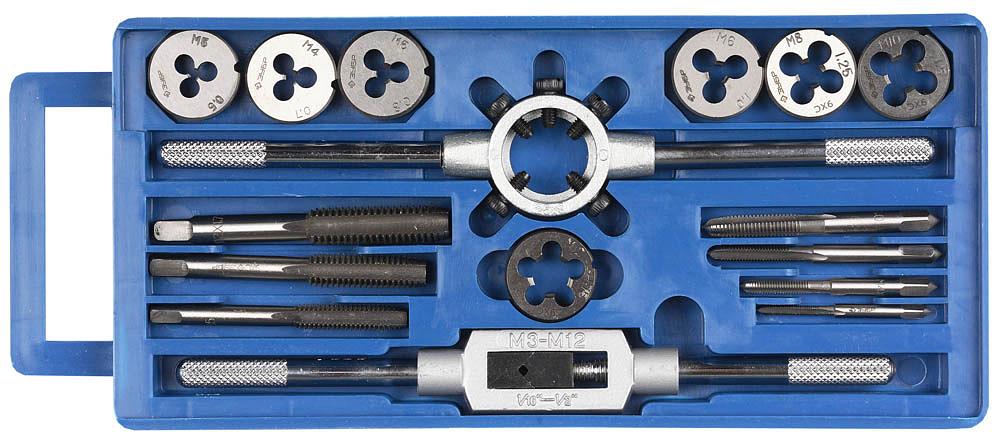 Набор метчиков и плашек Зубр 28122-H16 16 предметов (жесткий кейс) фото 1