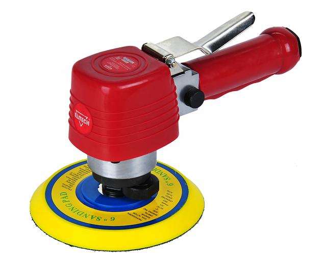 Шлифмашина орбитальная Elitech 0704.014300 140л/мин d=150мм красный фото 1
