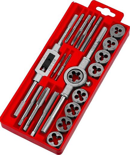 Набор метчиков и плашек Зубр 2810-H20_z01 20 предметов (жесткий кейс) фото 1