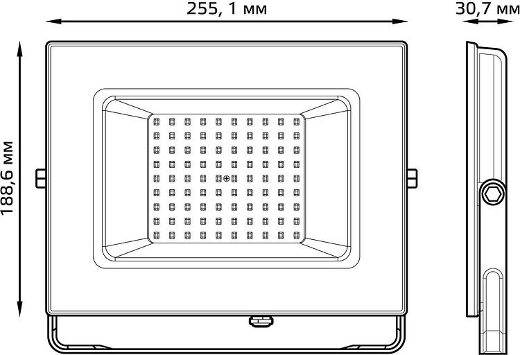 Прожектор уличный Gauss Elementary светодиодный 100Втчерный (613100100P) фото 5