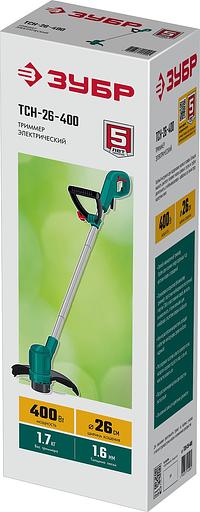 Триммер электрический Зубр ТСН-26-400 400Вт разбор.штан. реж.эл.:леска фото 5