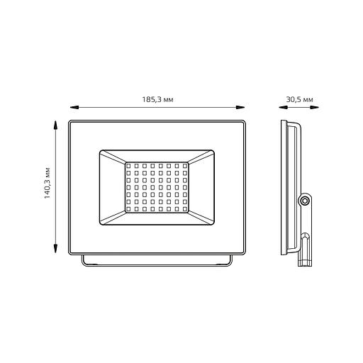 Прожектор уличный Gauss Elementary 613100250 светодиодный 50Втчерный фото 5