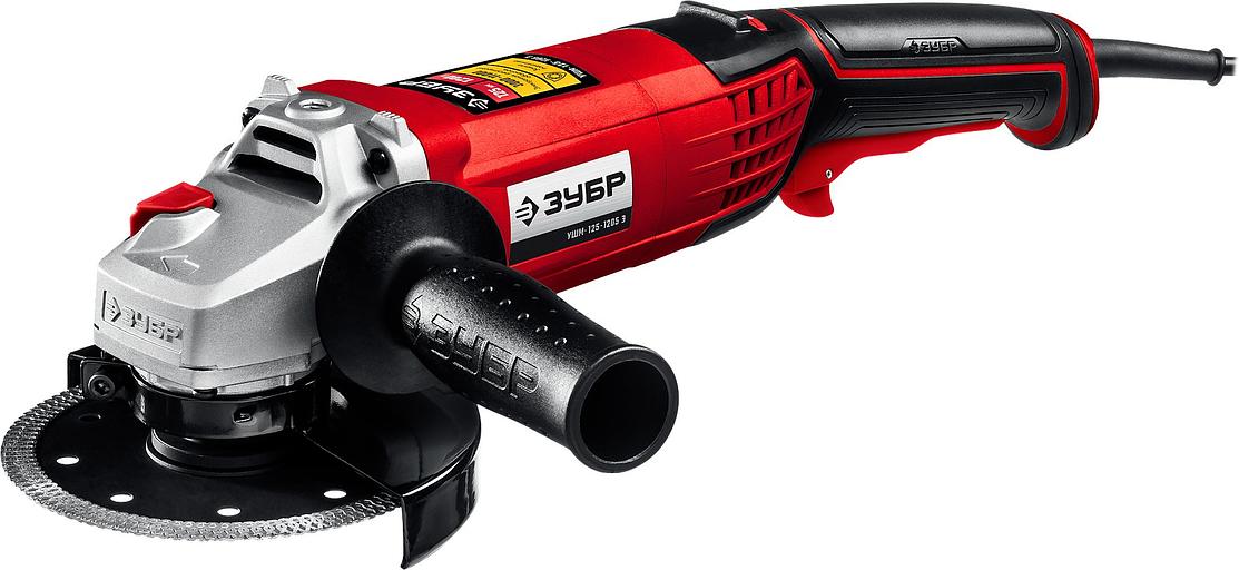 Углошлифовальная машина Зубр УШМ-125-1205 Э 1200Вт 11000об/мин рез.шпин.:M14 d=125мм фото 1