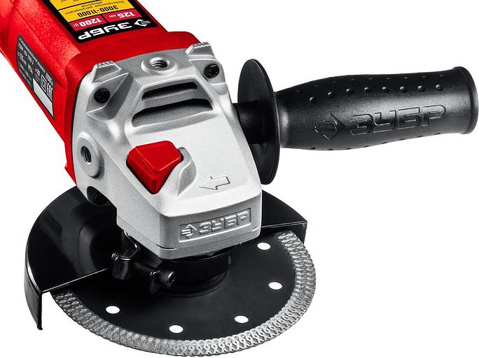 Углошлифовальная машина Зубр УШМ-125-1205 Э 1200Вт 11000об/мин рез.шпин.:M14 d=125мм фото 3