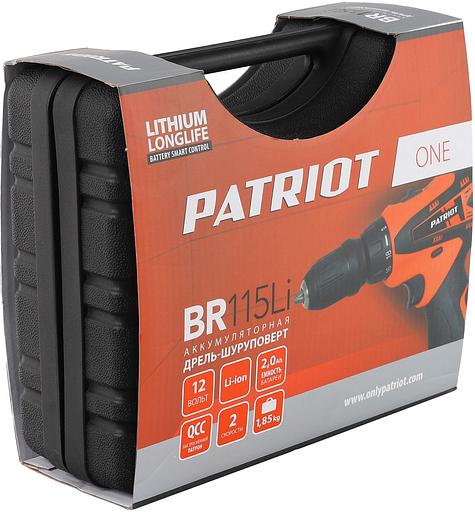 Дрель-шуруповерт Patriot THE ONE BR 115Li аккум. патрон:QCC (кейс в комплекте) (180201115) фото 10