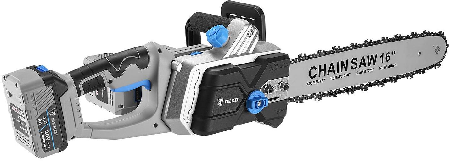 Электрическая цепная пила Deko DKCHS 40 PRO дл.шины:16" (40cm) 4Ач ЗУ (063-4357) фото 3