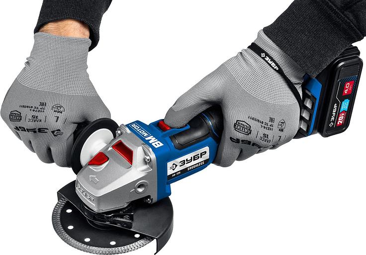 Углошлифовальная машина Зубр AB-125-41 1200Вт 10000об/мин рез.шпин.:M14 d=125мм фото 9