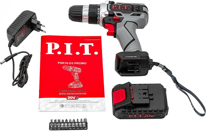 Дрель-шуруповерт P.I.T. PSR18-D3 Promo аккум. патрон:быстрозажимной фото 5