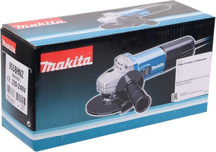 Углошлифовальная машина Makita 9558HNRZ 840Вт 11000об/мин рез.шпин.:M14 d=125мм фото 3