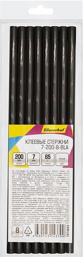 Cтержни клеев. для клеев.пист. Silwerhof 7-200-8-BLA дл.200мм D7мм черный упак:8шт фото 1