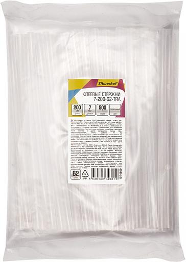 Cтержни клеев. для клеев.пист. Silwerhof 7-200-62-TRA дл.200мм D7мм прозрачный упак:62шт фото 1