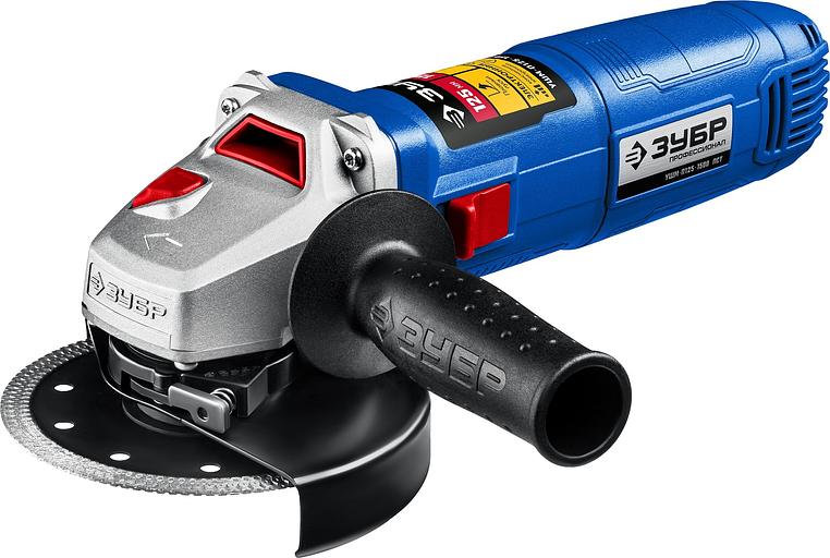 Углошлифовальная машина Зубр УШМ-П125-1500 ПСТ 1500Вт 9500об/мин рез.шпин.:M14 d=125мм фото 1