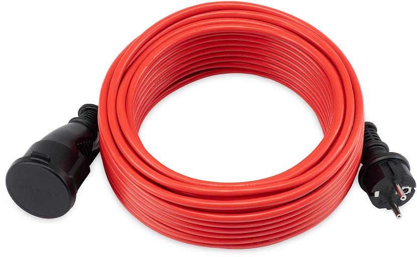 Удлинитель силовой Starwind ST-PS1.20/R-16 3x1.0кв.мм 1розет. 20м ПВС 16A без катушки красный фото 1