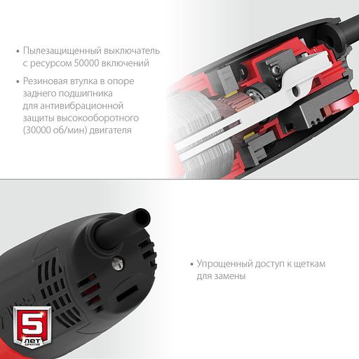 Углошлифовальная машина Зубр УШМ-125-1005 1000Вт 11000об/мин рез.шпин.:M14 d=125мм фото 8