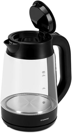 Чайник электрический Starwind SKG4030 1.7л. 2200Вт черный (корпус: стекло) фото 8