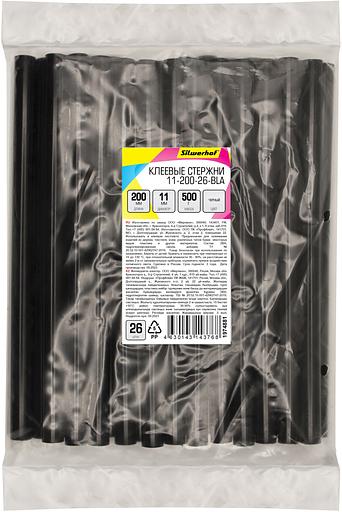Cтержни клеев. для клеев.пист. Silwerhof 11-200-26-BLA дл.200мм D11мм черный упак:26шт фото 1