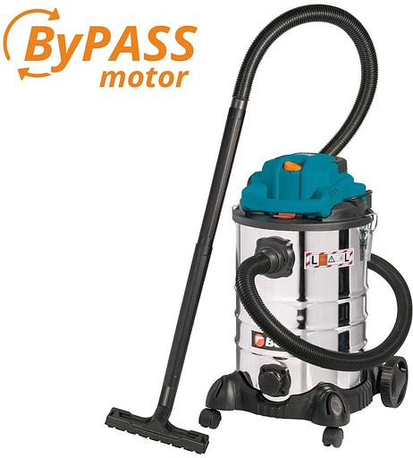 Bort ПЫЛЕСОС ДЛЯ СУХОЙ И ВЛАЖНОЙ УБОРКИ BSS-1230-DUO [93417494] { 1200 Вт, вместимость 30 л, 37 л/сек, 6,7 кг, набор аксессуаров 9 шт } фото 3