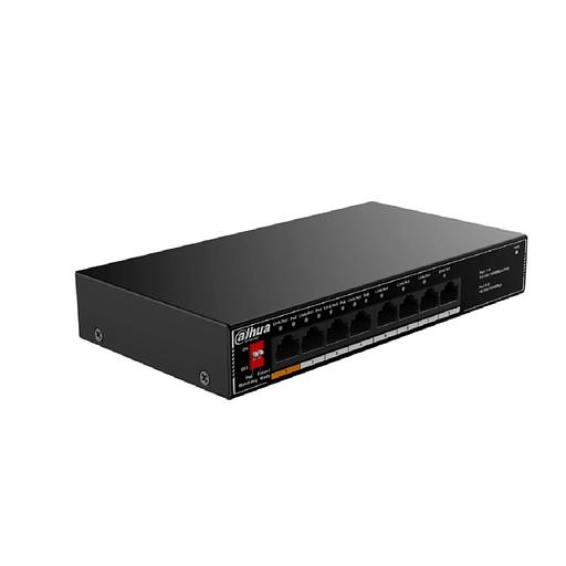 DAHUA DH-SG1008LP 8-портовый гигабитный неуправляемый коммутатор c PoE, 8xRJ45 1Gb, суммарно до 60Вт, коммутационная ёмкость 20 Гбит/с, передача пакетов 11.9 Мпак/с, таблица МАС-адресов 8K, металл фото 1