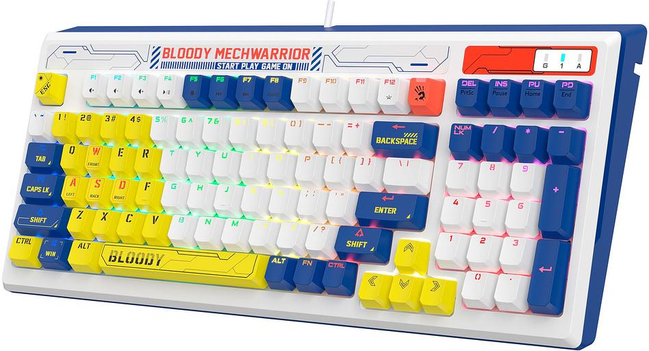 Клавиатура A4Tech Bloody B950 механическая синий/белый USB for gamer LED (B950) фото 5