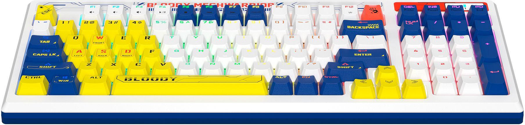 Клавиатура A4Tech Bloody B950 механическая синий/белый USB for gamer LED (B950) фото 7