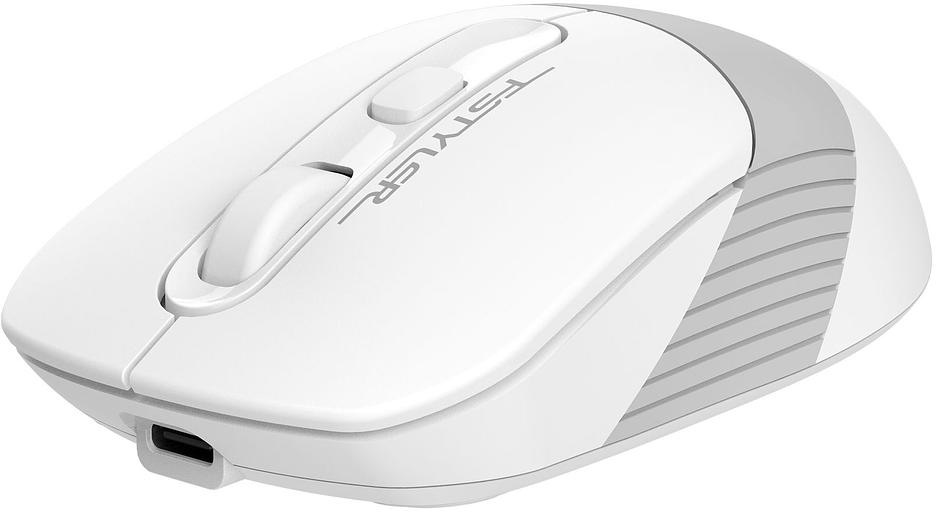 Мышь A4Tech Fstyler FG10CS Air белый/серый оптическая (2000dpi) silent беспроводная USB для ноутбука (4but) фото 3
