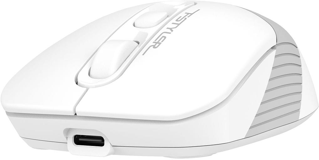 Мышь A4Tech Fstyler FG10CS Air белый/серый оптическая (2000dpi) silent беспроводная USB для ноутбука (4but) фото 7