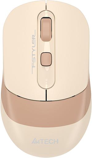 Мышь A4Tech Fstyler FG10CS Air бежевый/коричневый оптическая (2000dpi) silent беспроводная USB для ноутбука (4but) фото 1