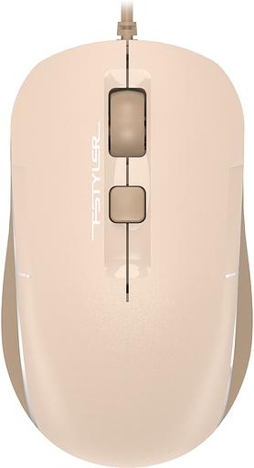 Мышь A4Tech Fstyler FM26 бежевый/коричневый оптическая (2000dpi) BT/Radio USB для ноутбука (3but) фото 1