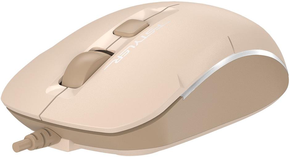 Мышь A4Tech Fstyler FM26 бежевый/коричневый оптическая (2000dpi) BT/Radio USB для ноутбука (3but) фото 2