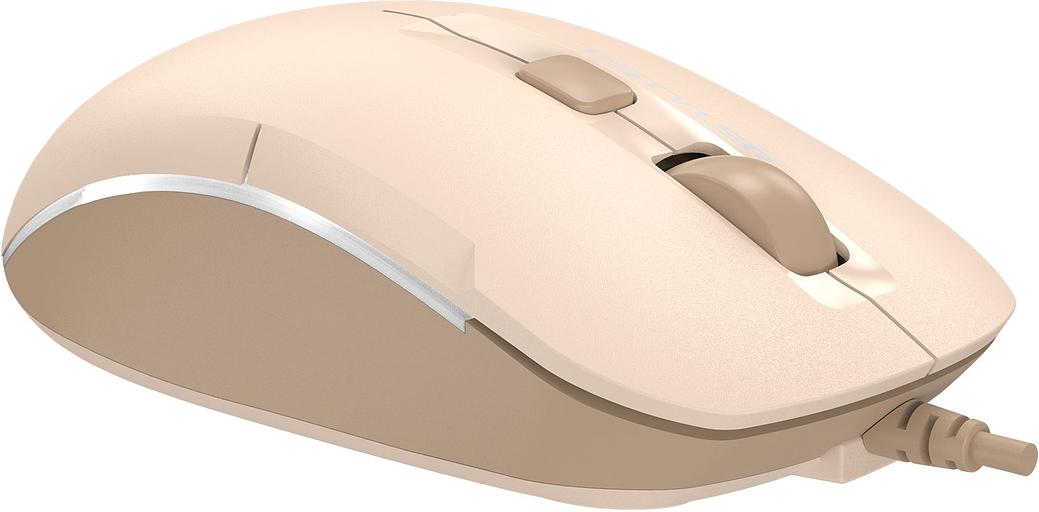 Мышь A4Tech Fstyler FM26 бежевый/коричневый оптическая (2000dpi) BT/Radio USB для ноутбука (3but) фото 3