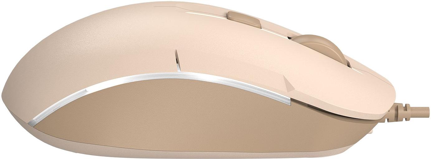 Мышь A4Tech Fstyler FM26 бежевый/коричневый оптическая (2000dpi) BT/Radio USB для ноутбука (3but) фото 5