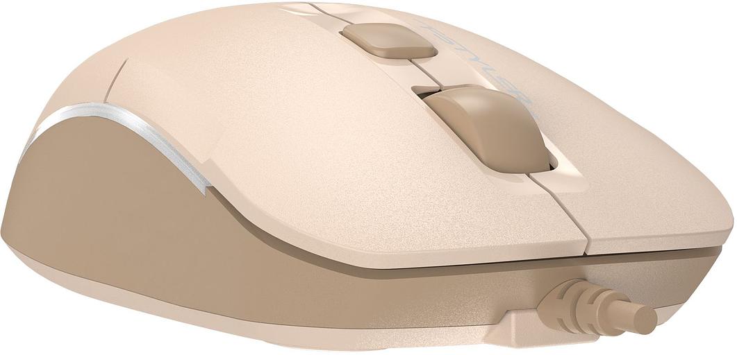 Мышь A4Tech Fstyler FM26 бежевый/коричневый оптическая (2000dpi) BT/Radio USB для ноутбука (3but) фото 7