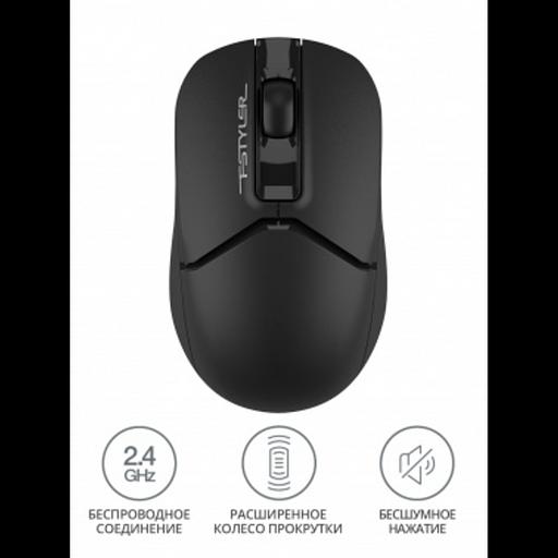 Мышь беспроводная A4Tech Fstyler FG12S black (USB, оптическая, 1200dpi, 4but, silent) (FG12S BLACK) фото 10