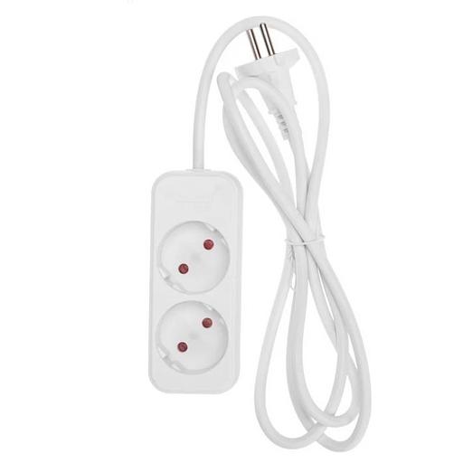 Rexant 13-4000 Удлинитель STANDARD 2 гнезда, 1,5м, 2х1,0мм?, б/з, белый фото 1