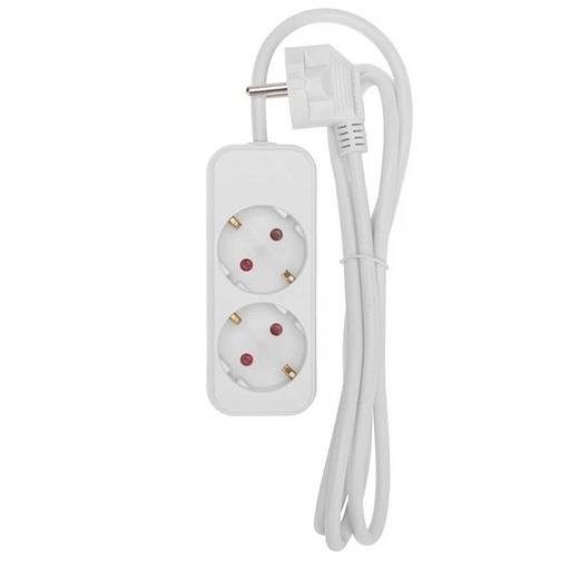 Rexant 13-4005 Удлинитель STANDARD 2 гнезда, 5м, 3х1,0мм?, с/з, белый фото 1